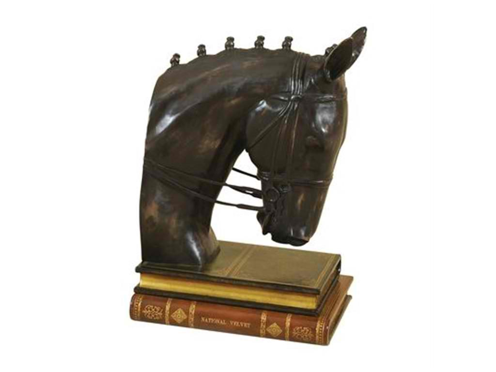 Maitland-Smith Accessories Cast Brass Horse Head 1254-320 is an interesting bookend. 