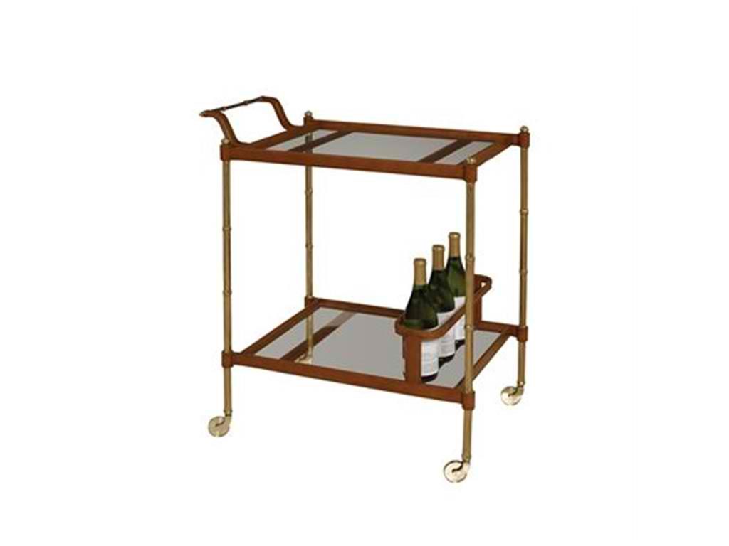 Maitland-Smith Accessories Bamboo Cast Brass Bar Cart 3020-042