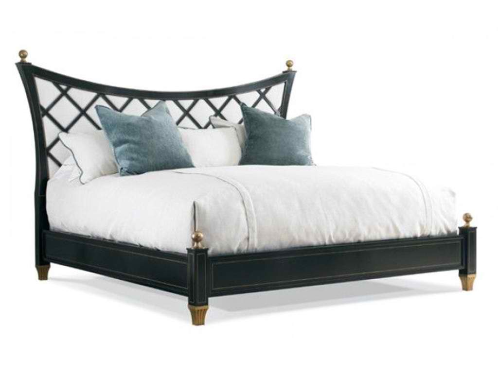 Hickory White Bedroom King Upholstered Panel Bed 895-25