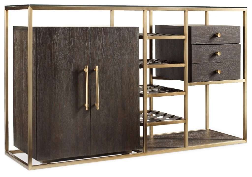 The Hooker Furniture Dining Room Curata Wine Server satisfies both requirements for a successful kitchen work triangle - function and form. 